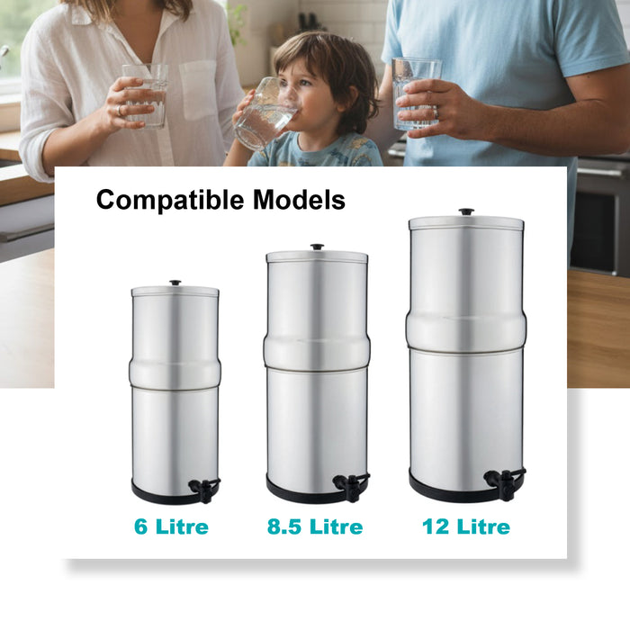 Ceramic Gravity Water Filter Candle 7in fits British Berkefeld BERKEY (2 Pack)