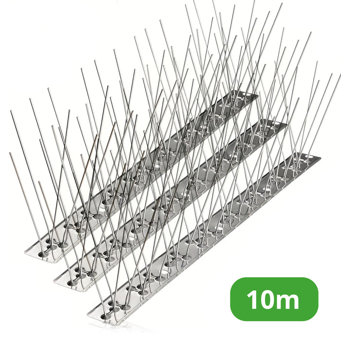 Bird Fence Spikes Pigeon Squirrel Cat Rodent Stainless Steel Metal 10m