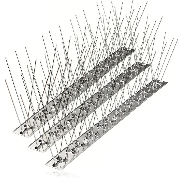 Bird Fence Spikes Pigeon Squirrel Cat Rodent Stainless Steel Metal 1m