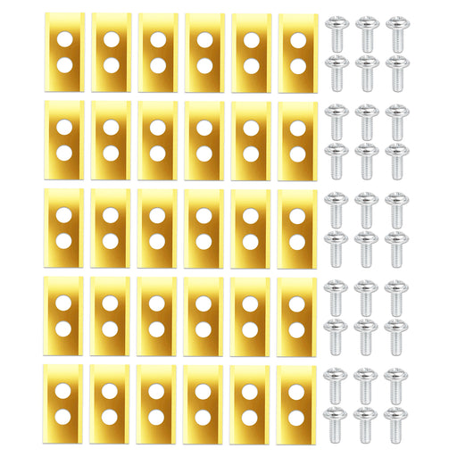 Blades for LandXcape LX757 LX772 LX790 LX796 LX799 Robot Lawnmower Titanium Coated (Pack of 30 + Screws + Case)