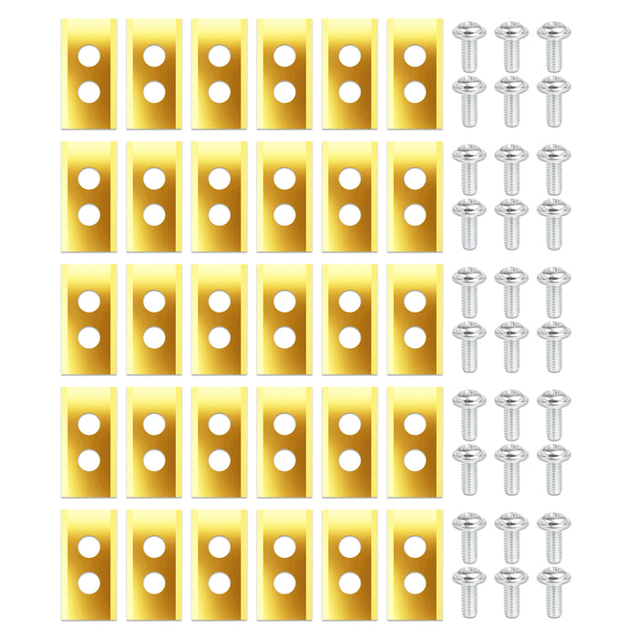 Blades for Worx Landroid Robot Lawnmower Titanium Coated WA0176 (Pack of 30 + Screws)