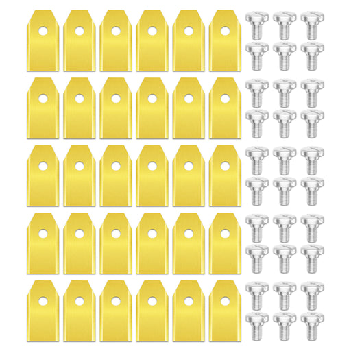 Blades for Gardena Smart Sileno City Life R38Li R40Li R50Li R70Li R80Li Robot Lawnmower Titanium Coated 535138802 (Pack of 30 + Screws + Case)