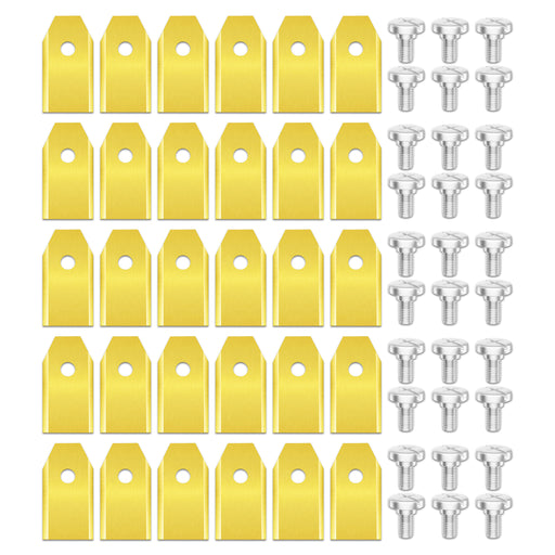 Blades for Segway Navimow H500E H800E H1500E H3000E Robot Lawnmower Titanium Coated HA002E (Pack of 30 + Screws + Case)