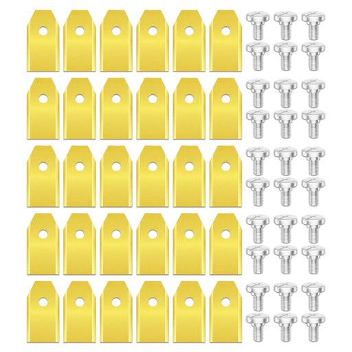Blades for Husqvarna Automower Robot Lawnmower Titanium Coated 577864603 (Pack of 30 + Screws + Case)