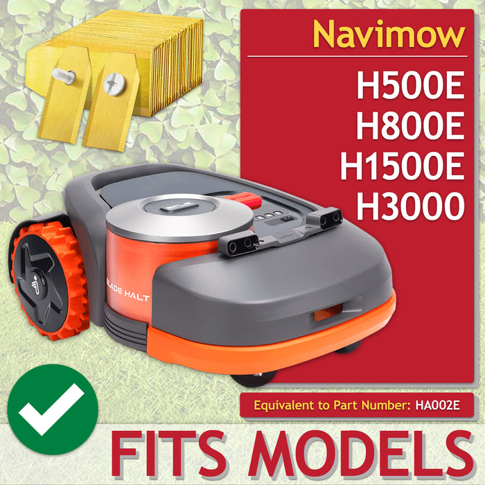 Blades for Segway Navimow H500E H800E H1500E H3000E Robot Lawnmower Titanium Coated HA002E (Pack of 30 + Screws + Case)