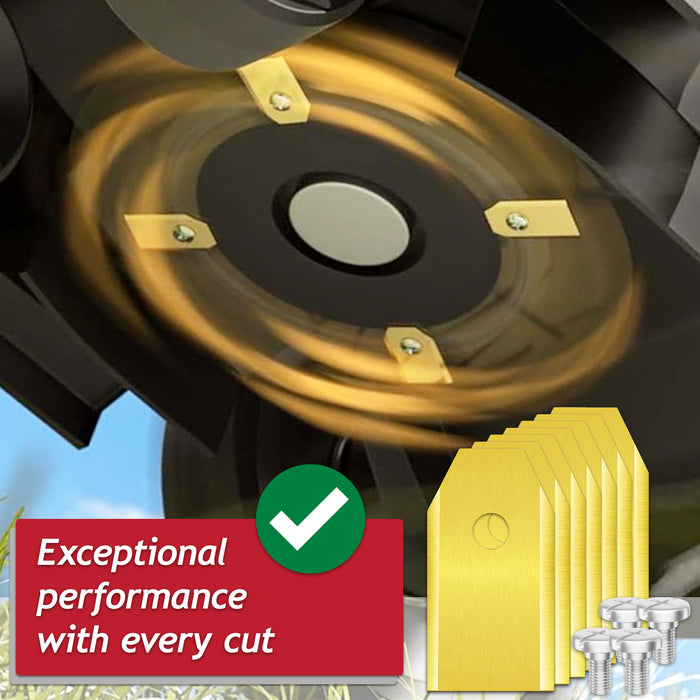 Blades for Husqvarna Automower Robot Lawnmower Titanium Coated 577864603 (Pack of 30 + Screws + Case)