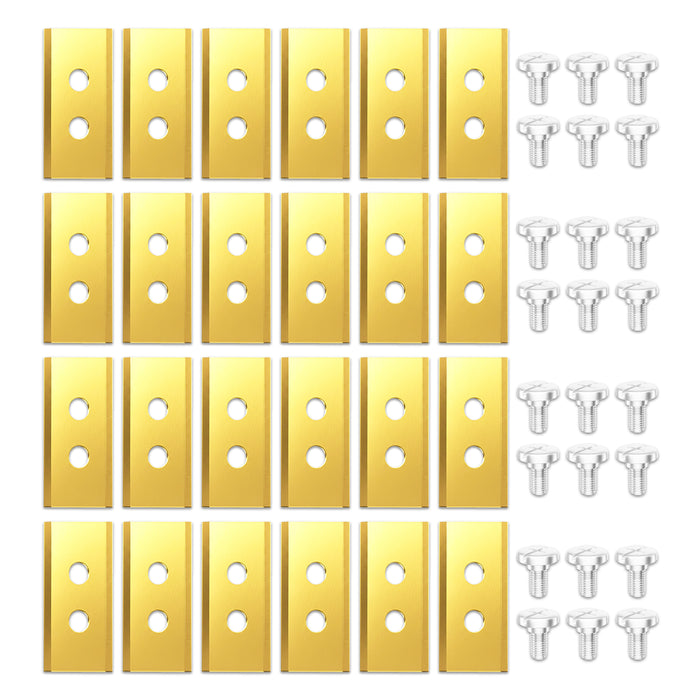 Blades for Mammotion Luba AWD Yuka Mini Robot Lawnmower Titanium Coated MTL23BLD0001 (Pack of 24 + Screws + Case)
