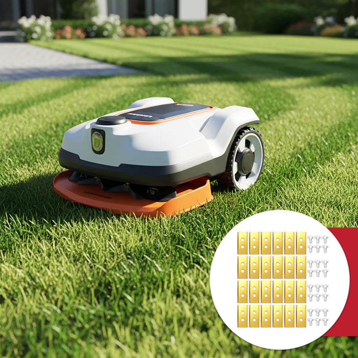 Blades for Mammotion Luba AWD Yuka Mini Robot Lawnmower Titanium Coated MTL23BLD0001 (Pack of 24 + Screws + Case)