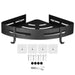 Luxury Shower Corner Shelf Storage Rack Bathroom Kitchen Bedroom Caddy Organiser (Matt Black)