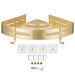 Luxury Shower Corner Shelf Storage Rack Bathroom Kitchen Bedroom Caddy Organiser (Brushed Gold)