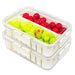 Food Storage Containers with Securing Clips Lid and 2 Removable Divider Compartments (Small, Pack of 2)