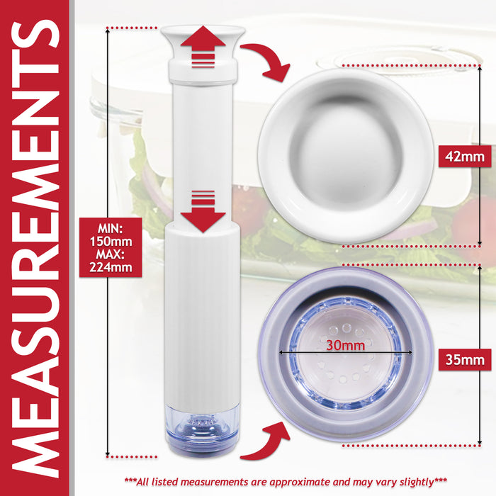 Vacuum Sealing Pump for Food Container Manual Hand Storage Containers Air Sealer Unit