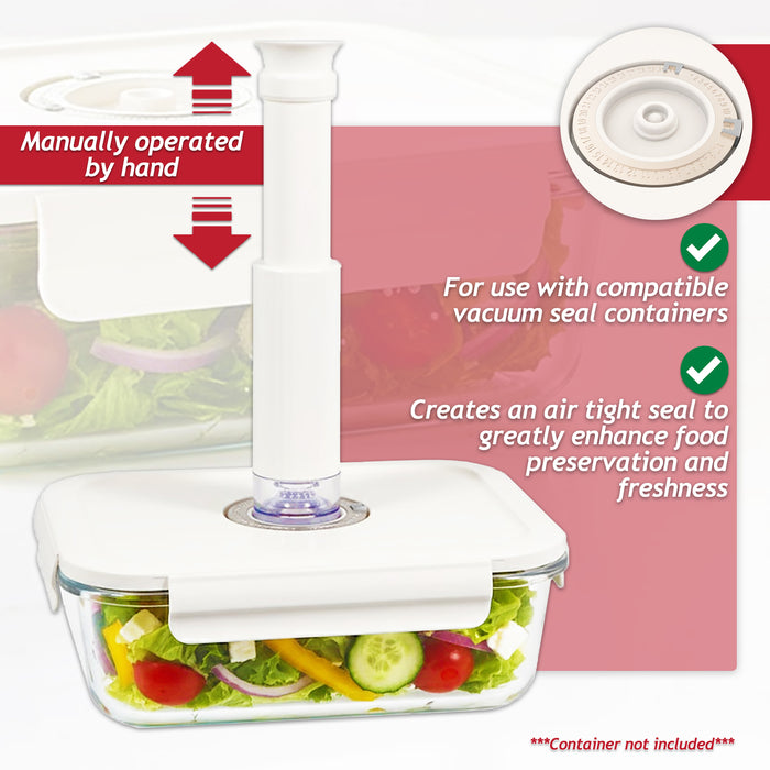 Vacuum Sealing Pump for Food Container Manual Hand Storage Containers Air Sealer Unit