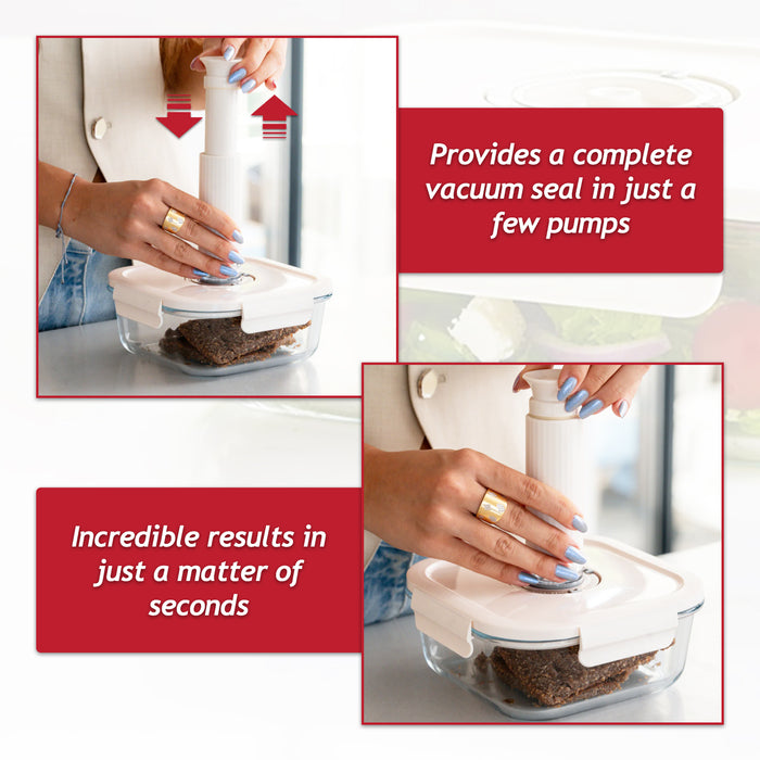 Vacuum Sealing Pump for Food Container Manual Hand Storage Containers Air Sealer Unit