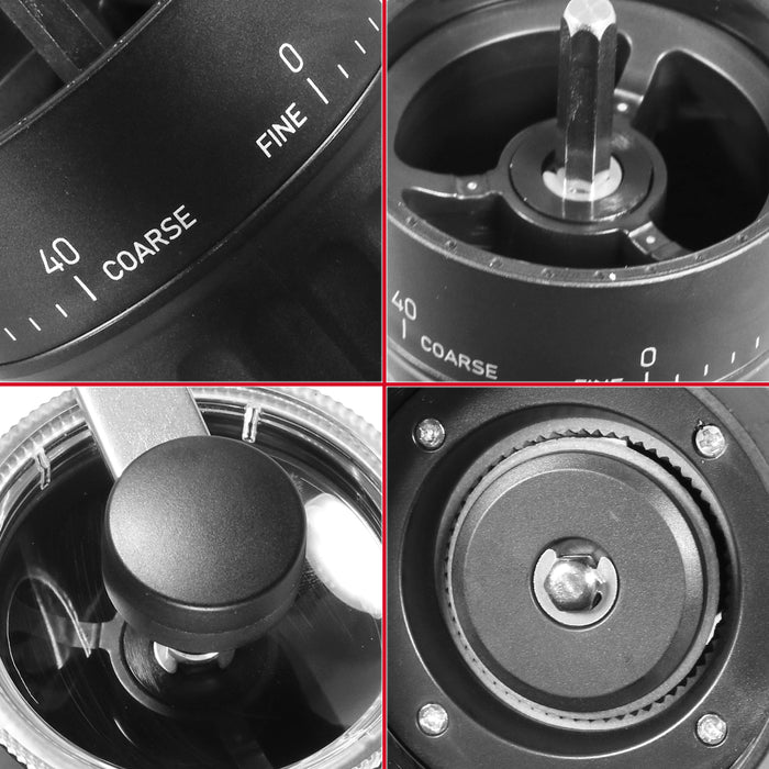 Manual Coffee Grinder Adjustable Ceramic Burr Kit for Aeropress, Espresso, Pour Over, French Press, Moka (30g Capacity)