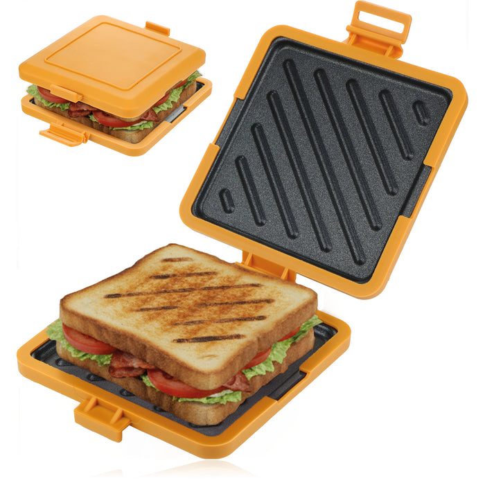 Microwave Toastie Maker Sandwich Grill Microwaveable Grilled Non-stick Silicone Compact Design Quick and Easy Dishwasher safe