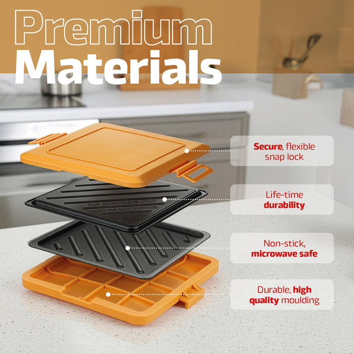 Microwave Toastie Maker Sandwich Grill Microwaveable Grilled Non-stick Silicone Compact Design Quick and Easy Dishwasher safe