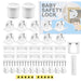 Magnetic Child Safety Lock Kit Cupboard Drawer Cabinet Furniture Safe Baby Proofing Set (10 x Locks + 2 x Keys + 10 x Corner Protectors)