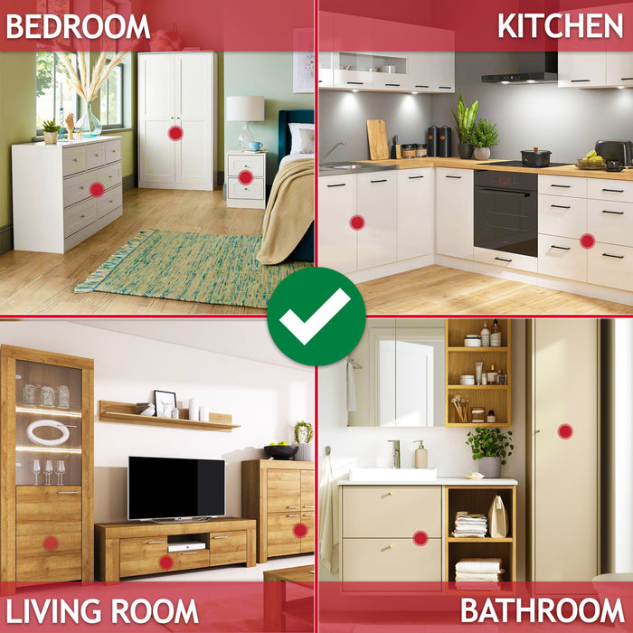 Magnetic Child Safety Lock Kit Cupboard Drawer Cabinet Furniture Safe Baby Proofing Set (10 x Locks + 2 x Keys + 10 x Corner Protectors)