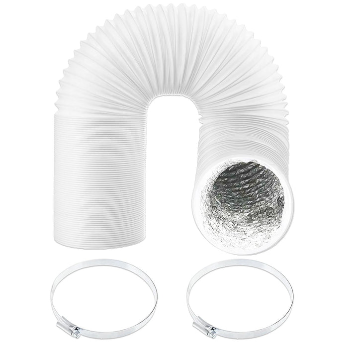 Hydroponics Hose 4" 6m Universal PVC Aluminium Lined Duct Pipe + Clips
