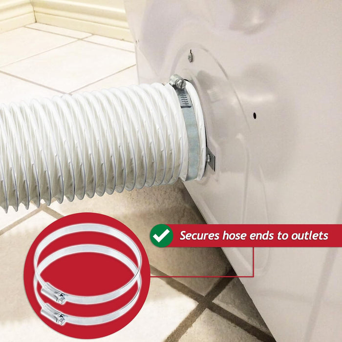 Hydroponics Hose 4" 6m Universal PVC Aluminium Lined Duct Pipe + Clips