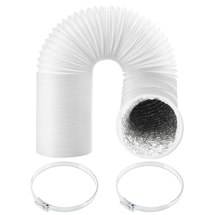 Air Con Vent Hose 5" 6m Aluminium Insulated Portable Air Conditioner + Pipe Clips