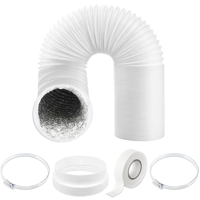 Vent Hose Air Con Conditioner 5" 6m PVC Aluminium AC Duct Pipe Connector Kit
