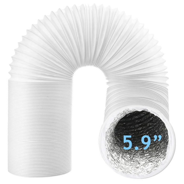 Vent Hose for Bush Air Conditioner 5.9" 6m Aluminium Foil Insulated AC Pipe