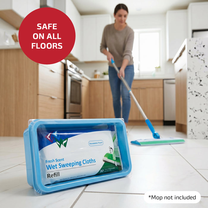 Mop Wet Refills for FLASH Speed Mop Scrub Strip Storage Tub Resealable 120 Pack