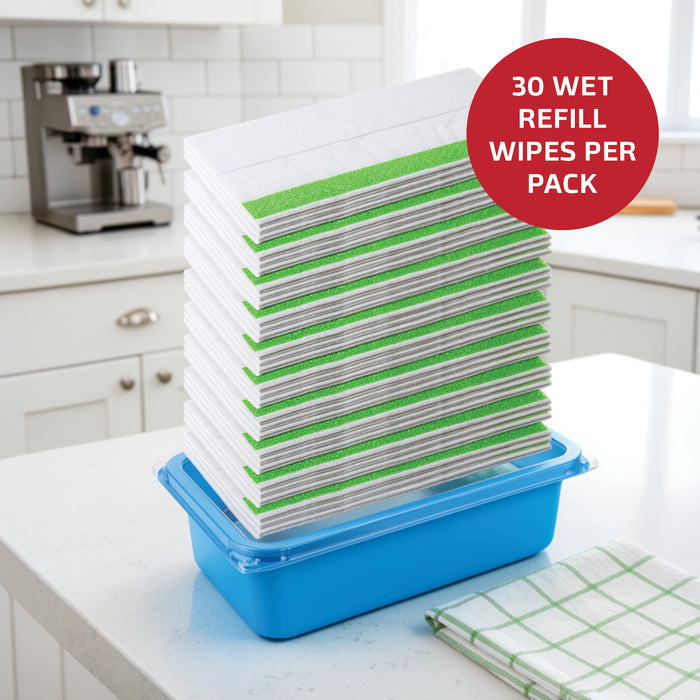 Mop Wet Refills for FLASH Speed Mop Scrub Strip Storage Tub Resealable 120 Pack