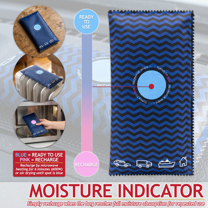 Reusable Dehumidifier Car Home Moisture Absorber Silica Gel Desiccant Bag with Non-Slip Mat (1KG)