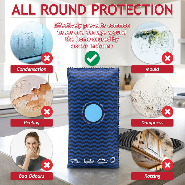 Reusable Dehumidifier Car Home Moisture Absorber Silica Gel Desiccant Bag with Non-Slip Mat (1KG)