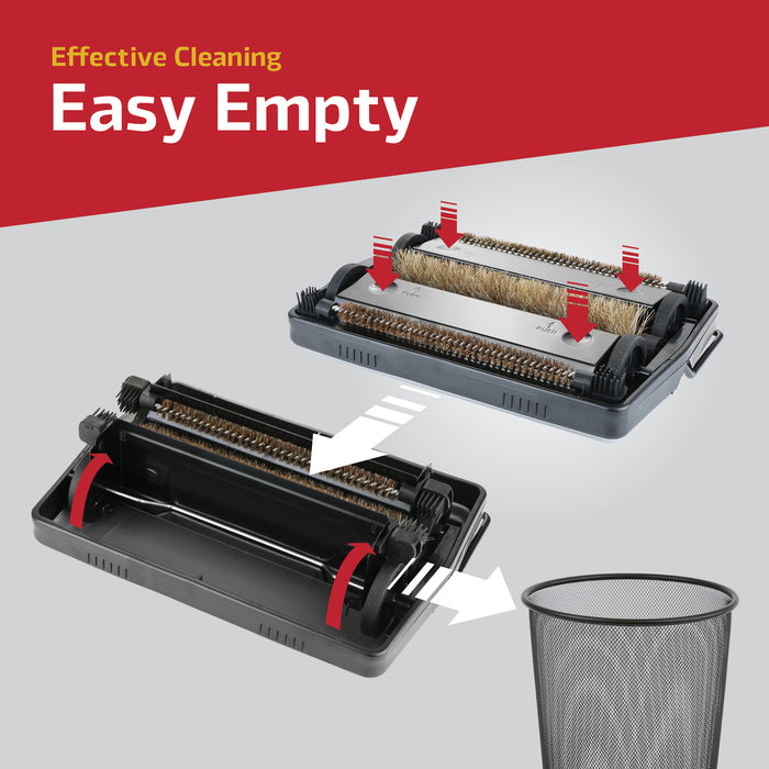 Manual Carpet Sweeper Push Cleaner with Detachable Cleaning Comb