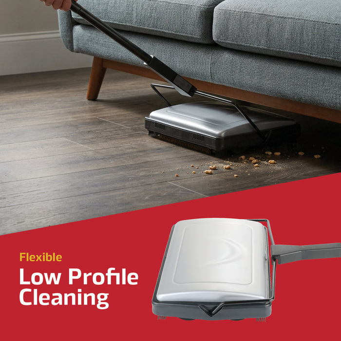 Manual Carpet Sweeper Push Cleaner with Detachable Cleaning Comb