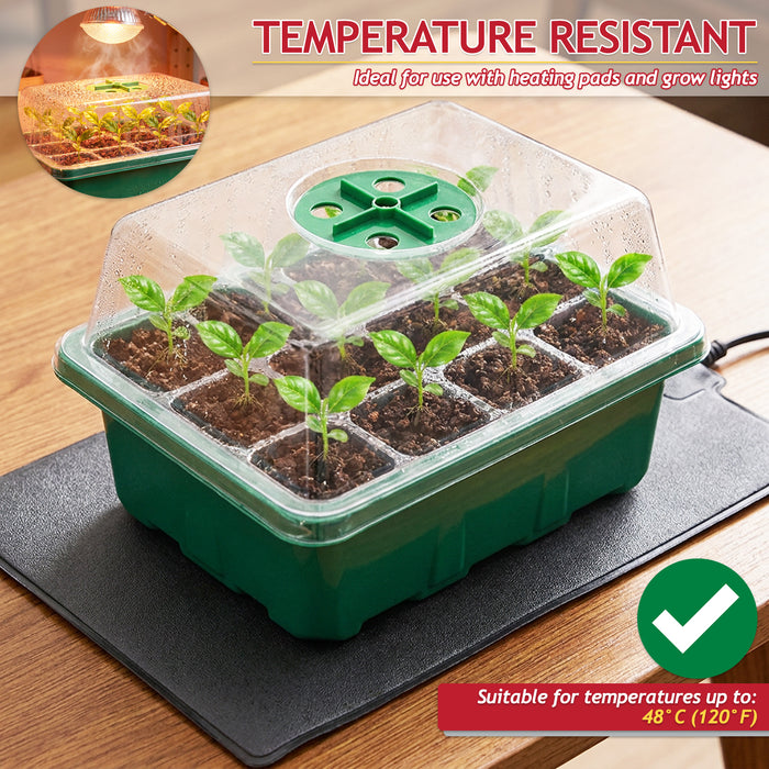 Seed Starting Propagator Tray Garden Plant Seedling Germination Starter Grow Kit (Pack of 10)