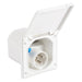 SPARES2GO 240V Caravan Mains Socket Inlet Campervan Motorhome 16A Hook Up Cable Flush Fit Box IP44 (White)
