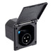 SPARES2GO 240V Caravan Mains Socket Inlet Campervan Motorhome 16A Hook Up Cable Flush Fit Box IP44 (Black)