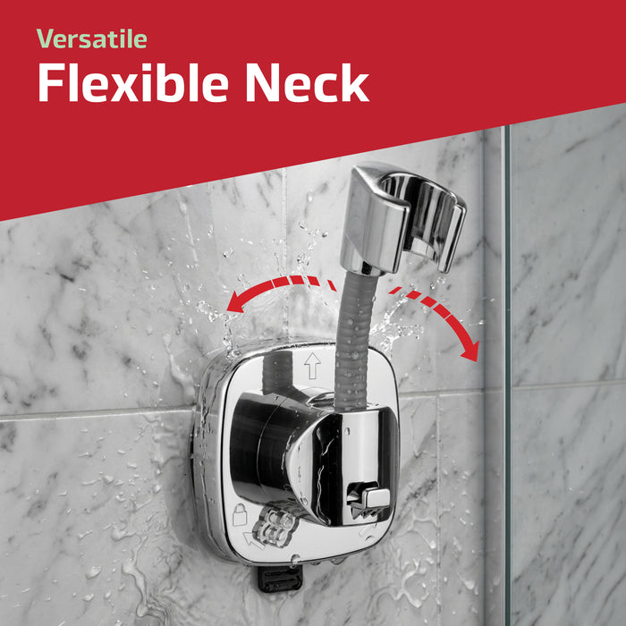 Shower Head Holder with Suction Cup Flexible Position Tool-Free Install Hook