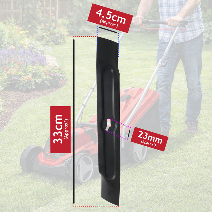 Lawnmower Blade for Einhell GE-CM 18/33 Li GE-CM 36/33 Li GE-CM 36/34-1 33cm + Sharpener