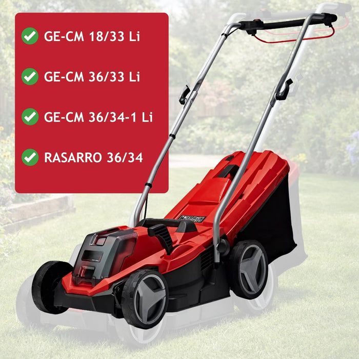 Lawnmower Blade for Einhell GE-CM 18/33 Li GE-CM 36/33 Li GE-CM 36/34-1 33cm + Sharpener