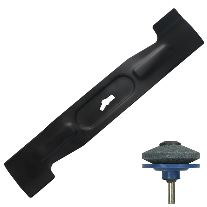 Blade for Einhell GE-CM 18/30 Li X-Change Lawnmower 30cm 12" 3404553 + Sharpener