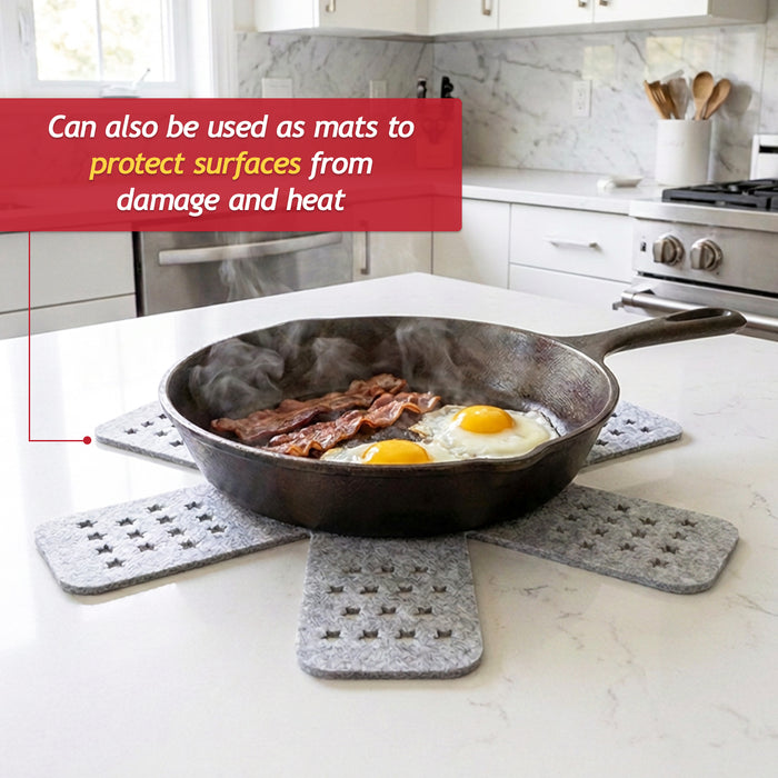 Felt Stacking Protector Divider Liners for Pots Pans Bowls Plates Cookware (Small / Medium / Large, Pack of 12)