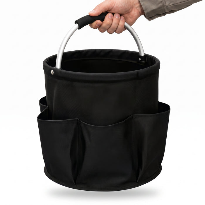 Cleaning Caddy with Handle 18L Large 6 Outer Pockets 280mm 11" Wide Foldable