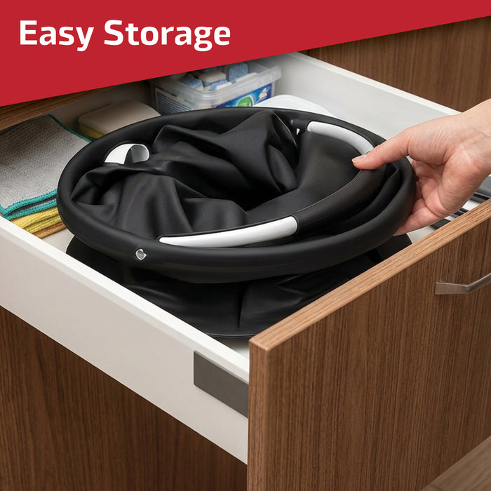 Cleaning Caddy with Handle 18L Large 6 Outer Pockets 280mm 11" Wide Foldable