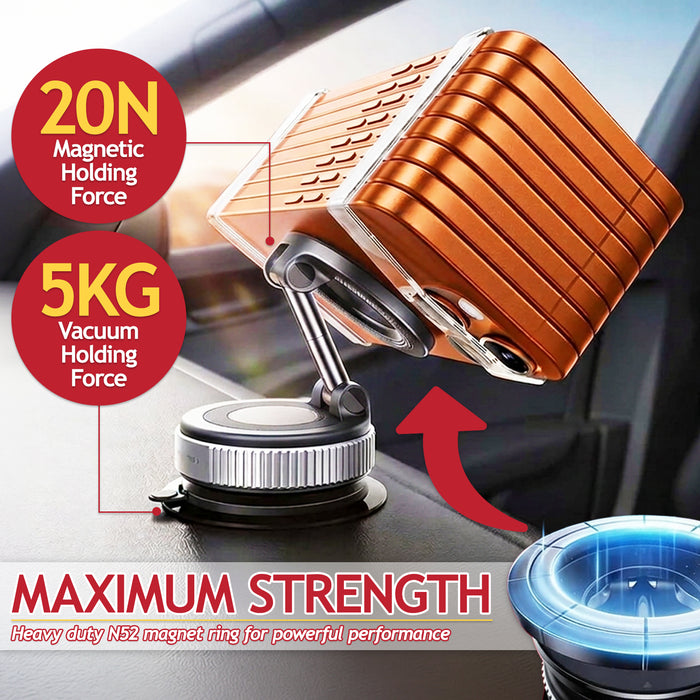 Universal Magnetic Car Phone Holder Adjustable 360° Rotation Foldable Dashboard Windscreen Mount