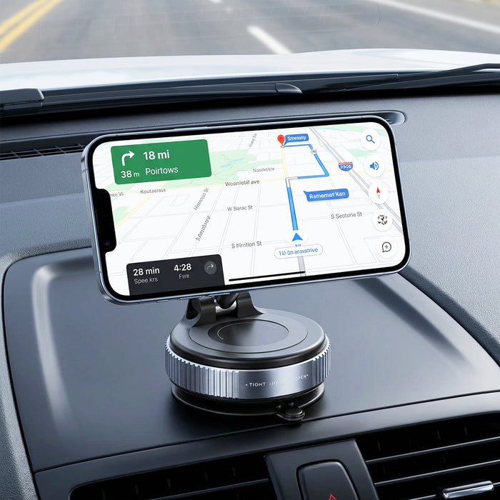 Universal Magnetic Car Phone Holder Adjustable 360° Rotation Foldable Dashboard Windscreen Mount