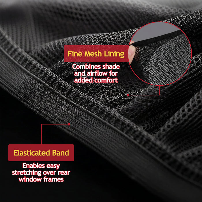 Universal Car Rear Window Shades Sun Glare Protection Back Passenger Seat Privacy Shade (Pack of 2)