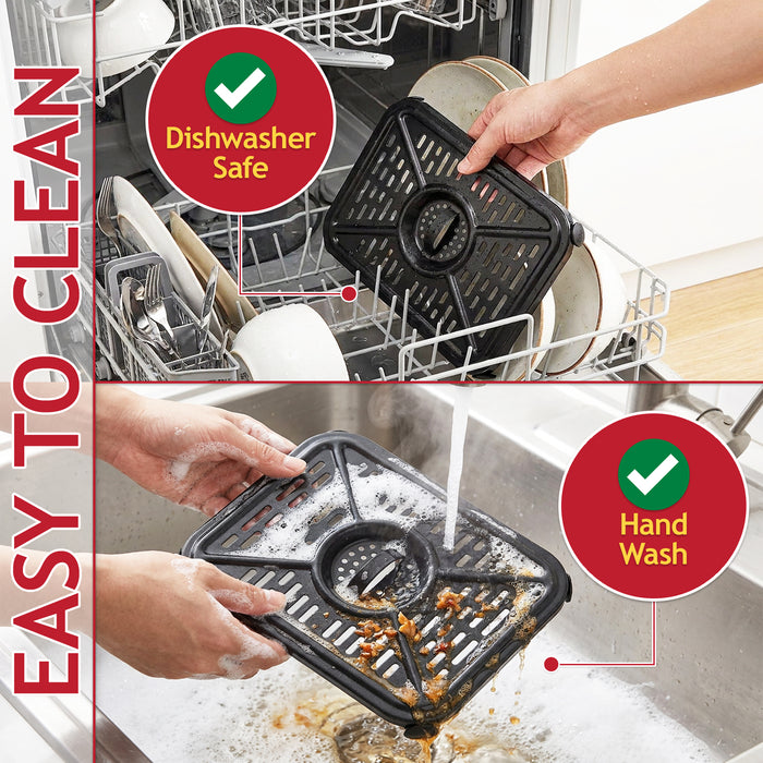 Grill Plate Crisper Trays for Ninja AF400UK DZ400UK DZ401 DZ550 Foodi MAX 9.5L 10QT Air Fryer (Pack of 2)
