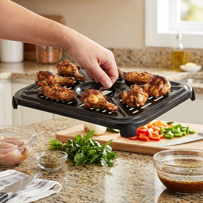 Grill Plate Crisper Trays for Ninja AF400UK DZ400UK DZ401 DZ550 Foodi MAX 9.5L 10QT Air Fryer (Pack of 2)