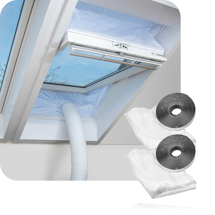 Air Con Window Seal Kit for Velux Air Conditioning Zip Hose Vent 2m AC (2 Pack)